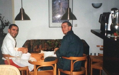 Kishin und Hozan in der Teeküche, ca.1999