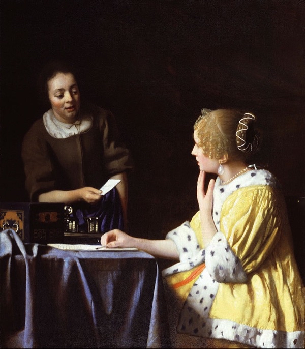 Johannes Vermeer – Dame mit Dienstmagd und Brief